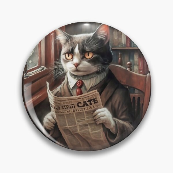 Item preview, Cat reads the newspaper designed and sold by M-Y-A-R-T-.