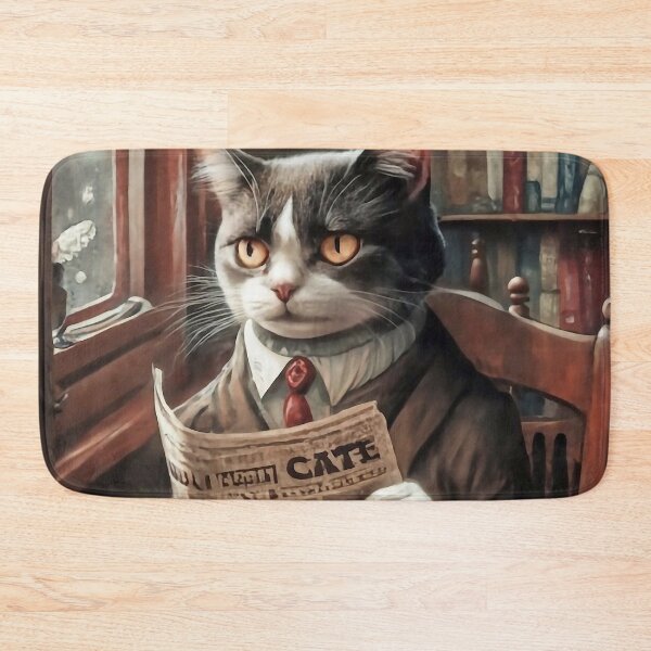 Item preview, Cat reads the newspaper designed and sold by M-Y-A-R-T-.