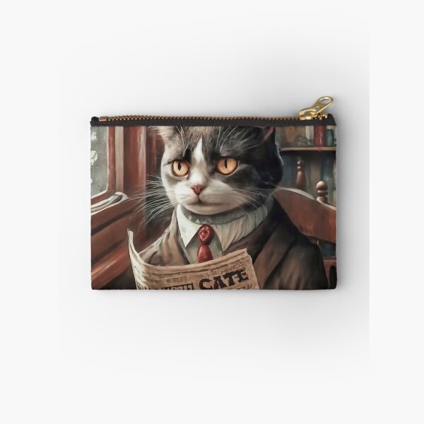Item preview, Cat reads the newspaper designed and sold by M-Y-A-R-T-.