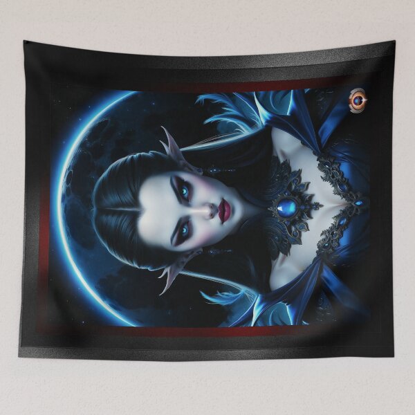 Item preview, The Elfen Vampire Queen Stunning AI Concept Art Portrait by Xzendor7 designed and sold by Xzendor7 Digital Art Creations.