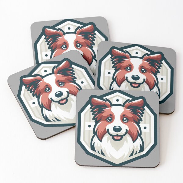 Item preview, Border Collie Red And White Herding Dog Cartoon Smile designed and sold by CoffeeIsATrip.