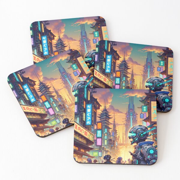 Item preview, Cyberpunk Metropolis: A Fusion of Tradition and Futurism designed and sold by shadowpalette.