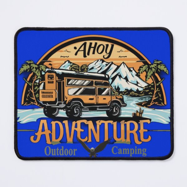 Item preview, Graphic for an outdoor camping fan with the text 'Ahoy Adventure' designed and sold by Tomasz  Siennicki.