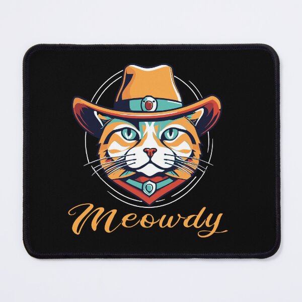 Item preview, Meowdy Cat Meme | Texan Cowboy Cat Meowdy | Retro colored Western Cowboy Gifts for Dad | Meowdy Cat Face designed and sold by themichetti.