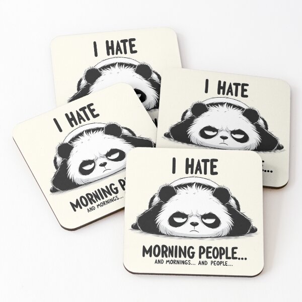 Item preview, Grumpy Panda Morning Humor - Anti-Morning People Design designed and sold by RuyaFab.