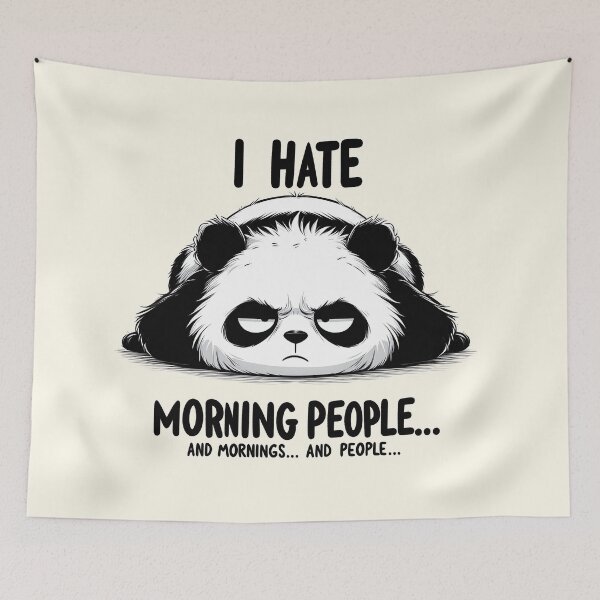 Item preview, Grumpy Panda Morning Humor - Anti-Morning People Design designed and sold by RuyaFab.