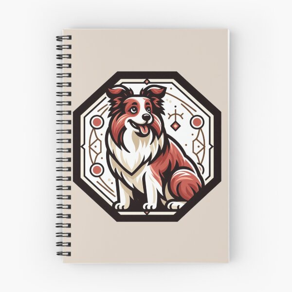Item preview, Border Collie Red And White Herding Dog Cartoon Fluffy designed and sold by CoffeeIsATrip.
