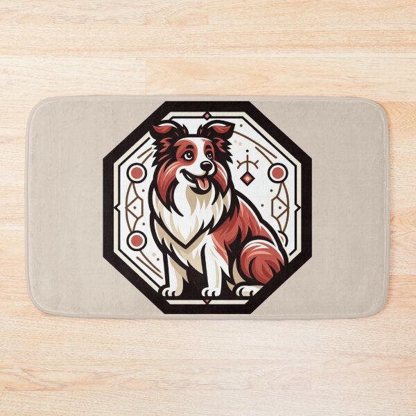 Item preview, Border Collie Red And White Herding Dog Cartoon Fluffy designed and sold by CoffeeIsATrip.