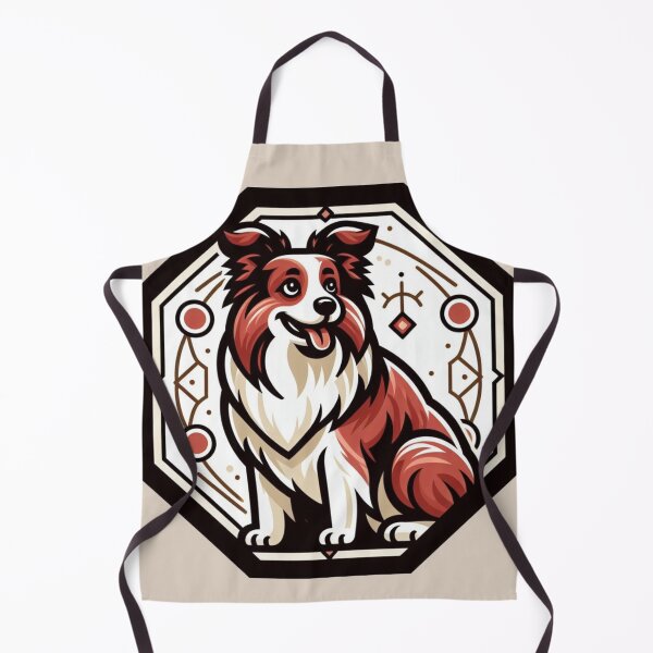 Item preview, Border Collie Red And White Herding Dog Cartoon Fluffy designed and sold by CoffeeIsATrip.