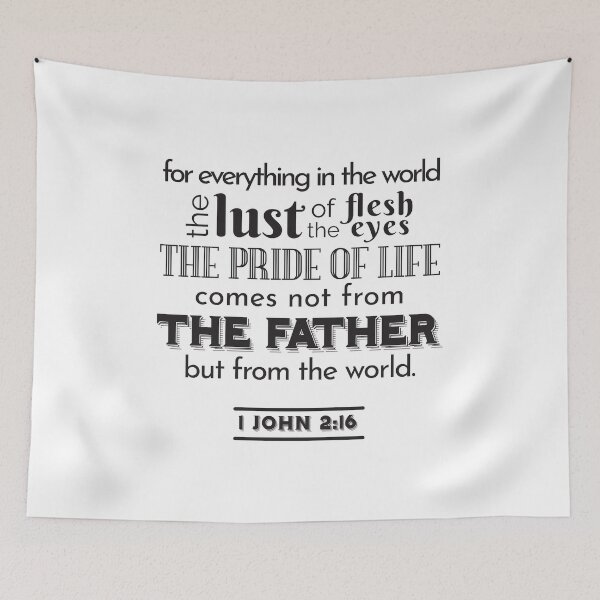 Item preview, Spiritual Reflection Art - 1 John 2:16 Worldly Desires Bible Verse designed and sold by FlinArt.