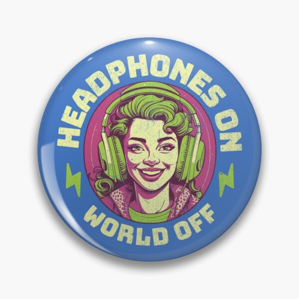 Item preview, Headphones on World off designed and sold by CraftedWithLove.