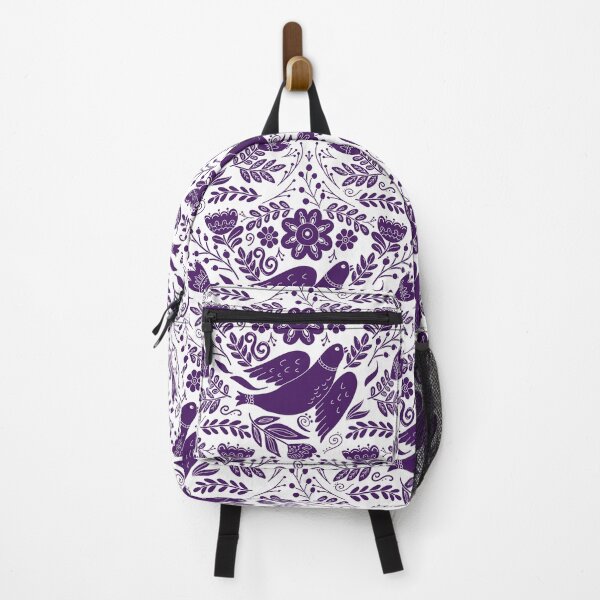 Item preview, Taking Flight Folk Art in Deep Purple designed and sold by creativebakergb.