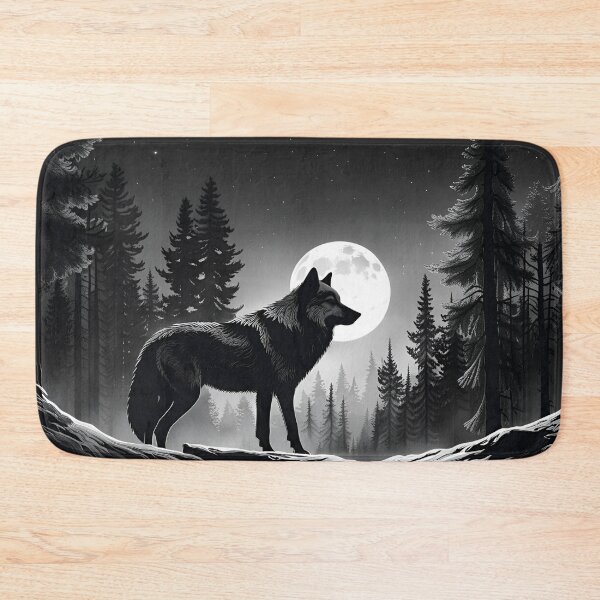 Item preview, Silhouette of Wolf Against a Forest Sunset, Ai Generated Art  designed and sold by ACC .