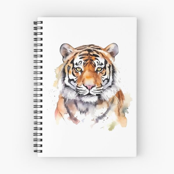 Artikelvorschau, Tigerkopf-Aquarell-bunte Kunst entworfen und verkauft von MeritShop.