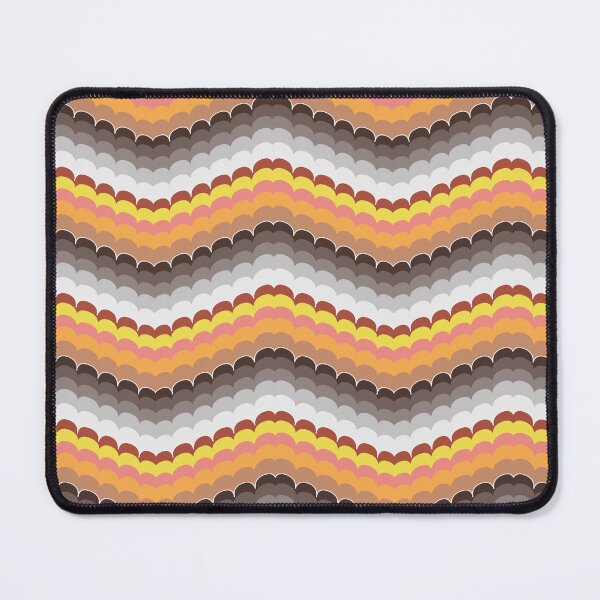 Item preview, Bargello pattern shell waves retro orange brown designed and sold by colorofmagic.