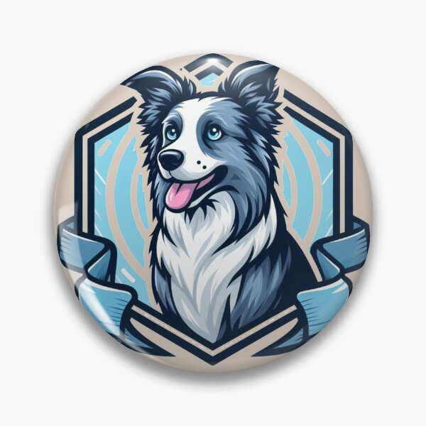 Item preview, Border Collie Blue Merle Herding Dog Cartoon Illustration designed and sold by CoffeeIsATrip.