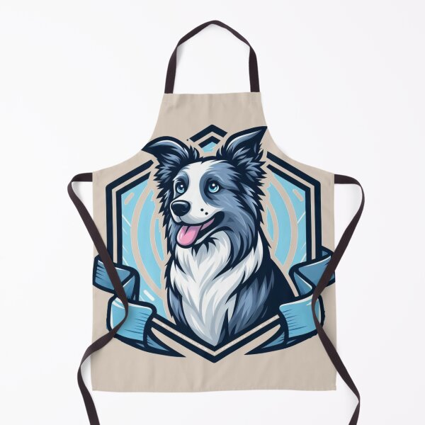 Item preview, Border Collie Blue Merle Herding Dog Cartoon Illustration designed and sold by CoffeeIsATrip.