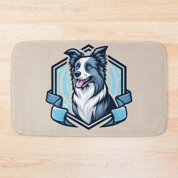 Item preview, Border Collie Blue Merle Herding Dog Cartoon Illustration designed and sold by CoffeeIsATrip.