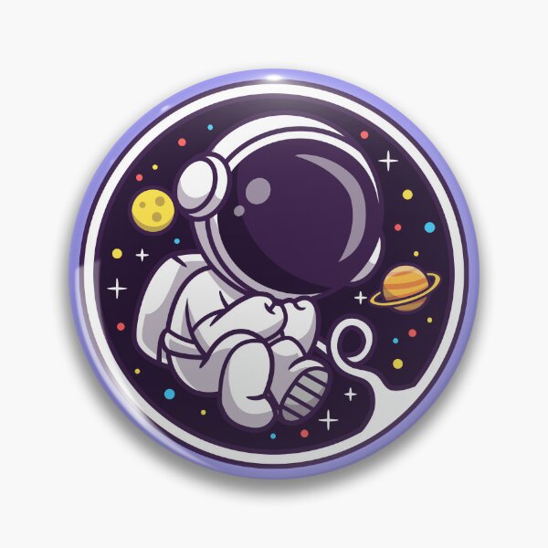 Item preview, AstroExplorer Emblem: Cute Astronaut in Space Logo designed and sold by hjian8219.