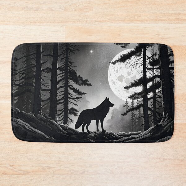 Item preview, Silhouette of Wolf Against a Forest Sunset, Ai Generated Art  designed and sold by ACC .