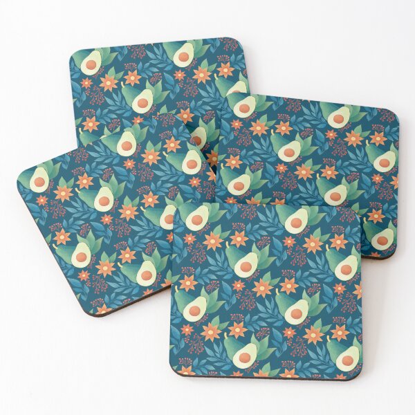 Item preview, Avocado floral pattern designed and sold by AngeMNunez.