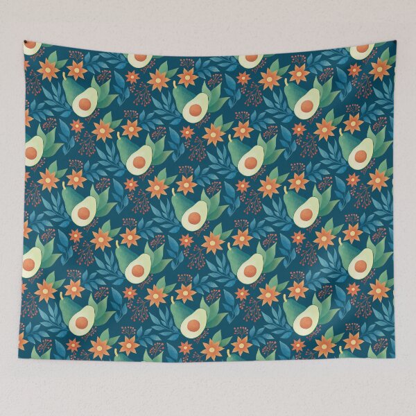 Item preview, Avocado floral pattern designed and sold by AngeMNunez.