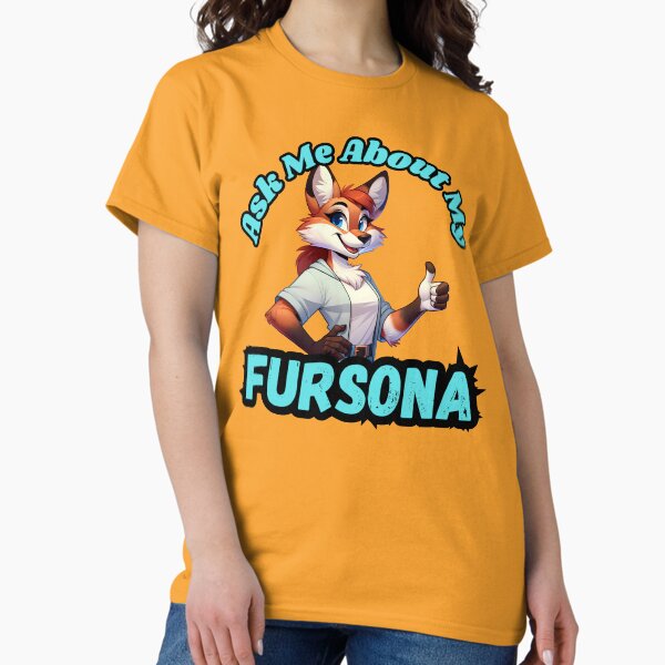 Item preview, Ask Me About My Female Fox Fursona Furry designed and sold by BlueBullBazaar.