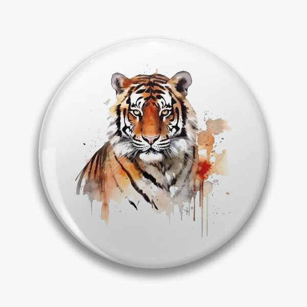 Item preview, Tiger Head Colorful Watercolor Art designed and sold by MeritShop.