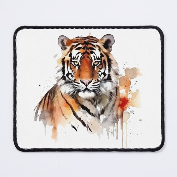 Item preview, Tiger Head Colorful Watercolor Art designed and sold by MeritShop.