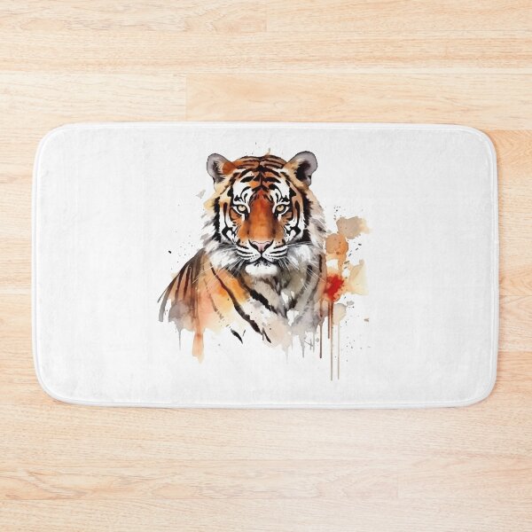 Item preview, Tiger Head Colorful Watercolor Art designed and sold by MeritShop.