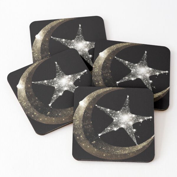 Item preview, Moon and Stars Alight: Glittering Nighttime Delight designed and sold by Delightandarts.