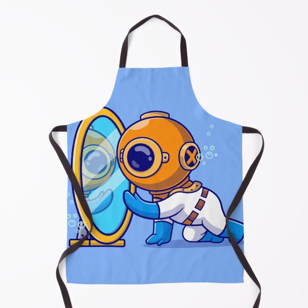 Item preview, "Reflections of Wonder: Cute Diver with Mirror" designed and sold by hjian8219.