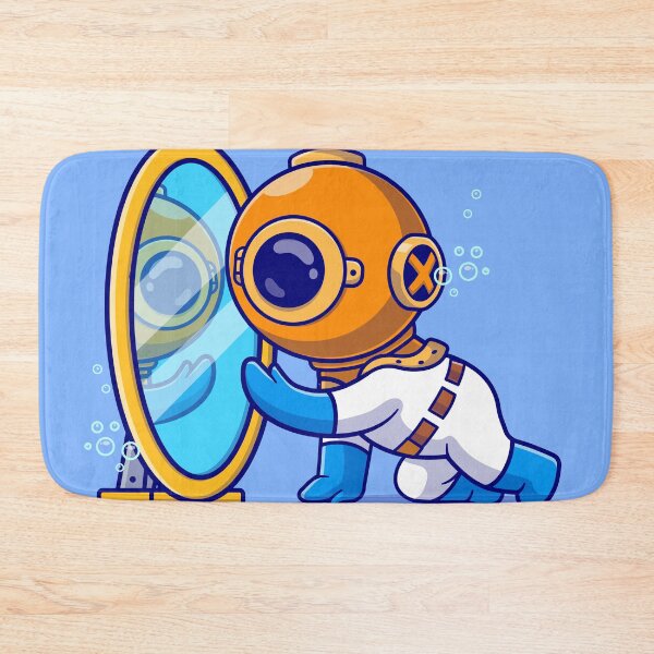 Item preview, "Reflections of Wonder: Cute Diver with Mirror" designed and sold by hjian8219.