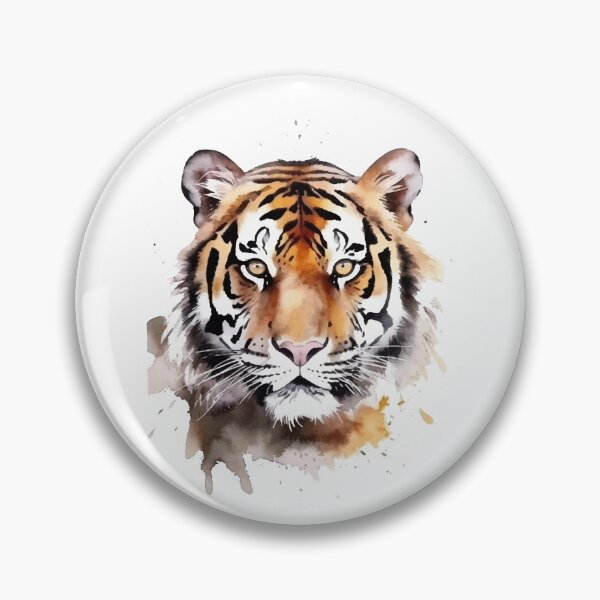 Item preview, Colorful Tiger Head Watercolor Art designed and sold by MeritShop.