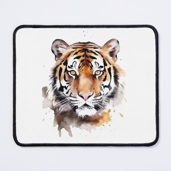 Item preview, Colorful Tiger Head Watercolor Art designed and sold by MeritShop.