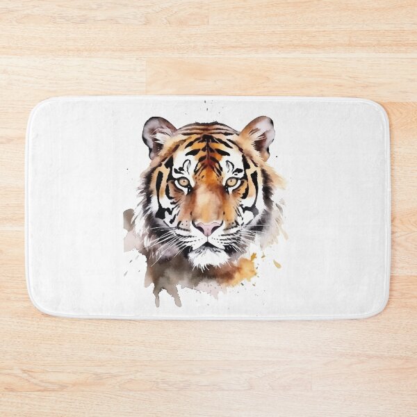 Item preview, Colorful Tiger Head Watercolor Art designed and sold by MeritShop.
