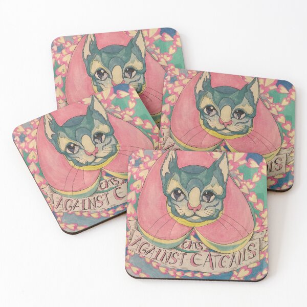 Item preview, cats against catcalls designed and sold by FreyaFreyr.