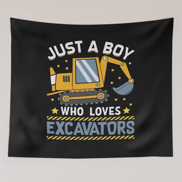 Item preview, Just A Boy Who Loves Excavators Little Boys Toddler Kids designed and sold by Pitchou07.