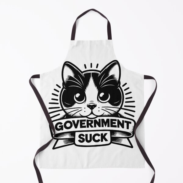 Item preview, government suck with cute white and black cat. designed and sold by JonathanP514.