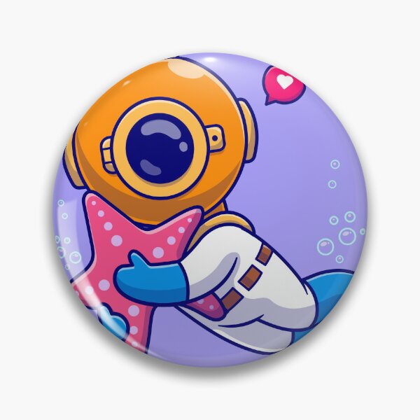 Item preview, Seaside Serenity: Cute Diver with Starfish" designed and sold by hjian8219.