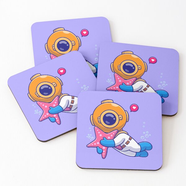 Item preview, Seaside Serenity: Cute Diver with Starfish" designed and sold by hjian8219.