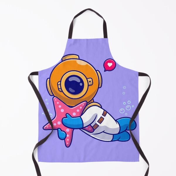 Item preview, Seaside Serenity: Cute Diver with Starfish" designed and sold by hjian8219.