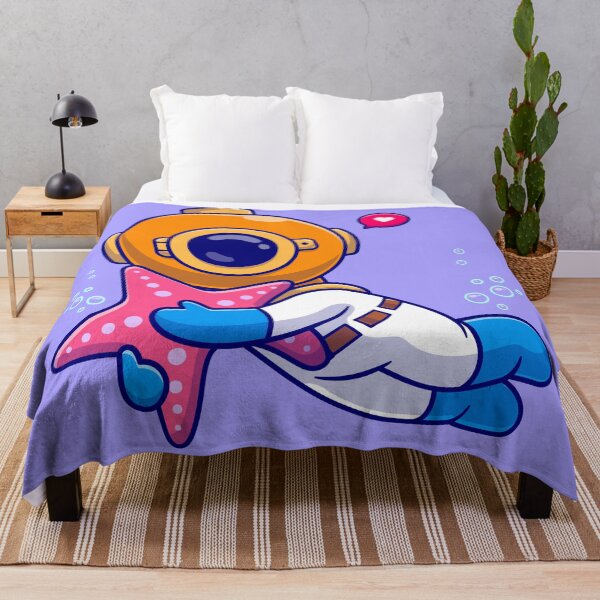 Item preview, Seaside Serenity: Cute Diver with Starfish" designed and sold by hjian8219.