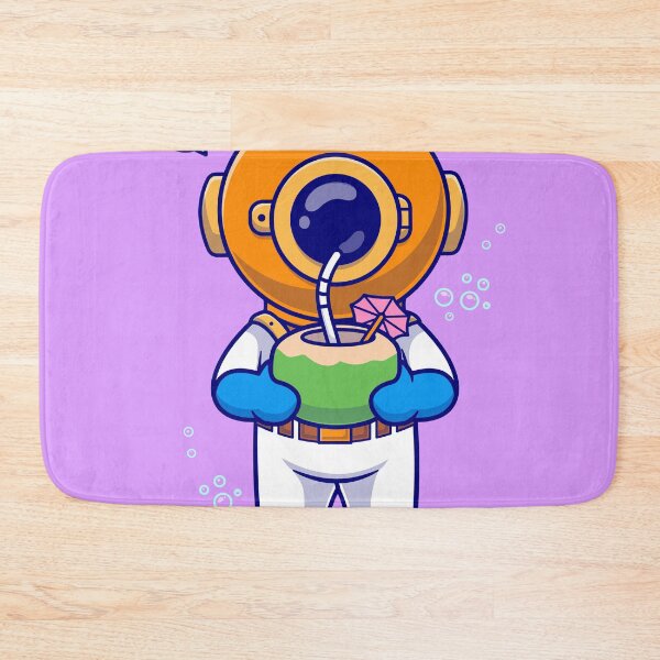 Item preview, ropical Respite: Cute Diver Sipping Coconut designed and sold by hjian8219.