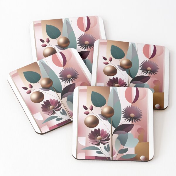 Item preview, Mid Century Modern Abstract Botanical  Floral Pattern  Berry, Gold #1 designed and sold by Prints and Lifestyle.
