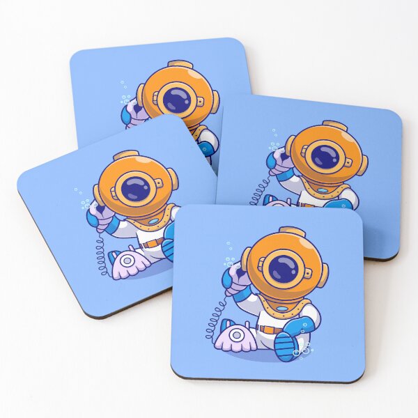 Item preview, Title: "Oceanic Connection: Cute Diver with Shell Phone" designed and sold by hjian8219.