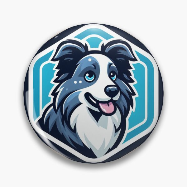 Item preview, Border Collie Blue Merle Herding Dog Cartoon Illustration designed and sold by CoffeeIsATrip.