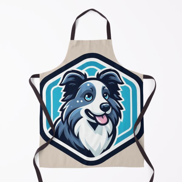 Item preview, Border Collie Blue Merle Herding Dog Cartoon Illustration designed and sold by CoffeeIsATrip.