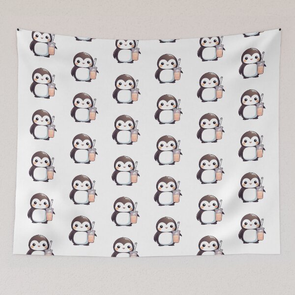Item preview, Cute Penguin Holding Tea designed and sold by MugsForReal.