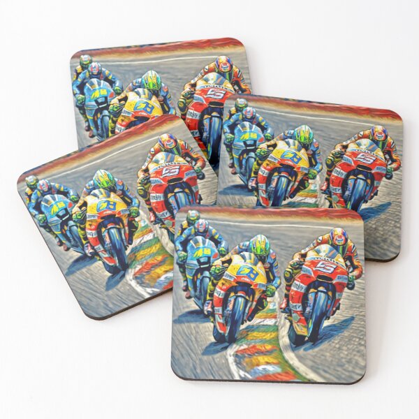 Item preview,  "Thrilling MotoGP: Hair-Raising Overtakes" designed and sold by Artisticanvas.